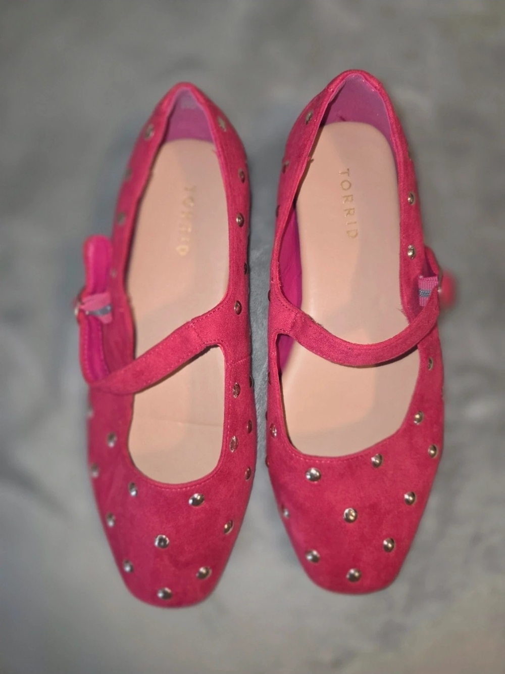 Torrid Hot Pink Studded Mary Jane Women's Flats